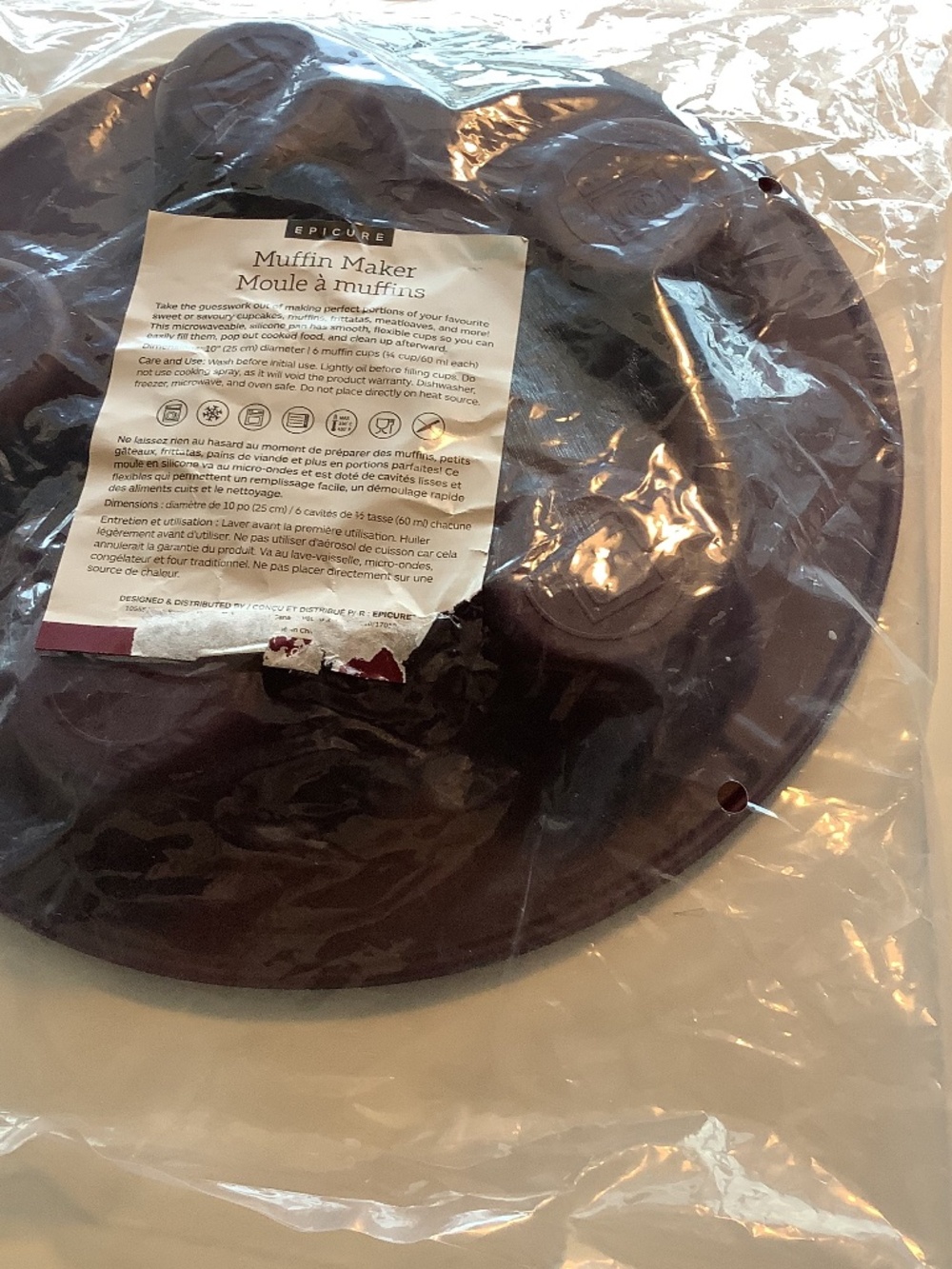 Brand New Epicure Silicone Muffin Maker x2